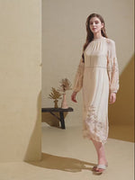 OLIVIANE EMBROIDERED LONG DRESS