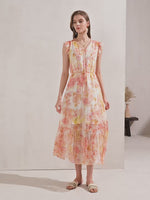 LORELLE SILK LONG DRESS