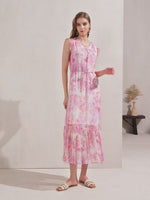 LORELLE SILK LONG DRESS