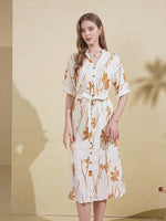 FLEUR V NECK LONG DRESS