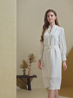 FELICE LINEN LONG SLEEVES LONG DRES