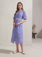 AMBRE SHORT SLEEVES LONG DRESS