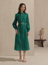 LISBON BELTED LONG DRESS