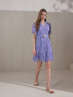 AMBRE RUFFLE SLEEVES SHORT DRESS