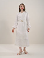 KIERRA BELTED LINEN DRESS