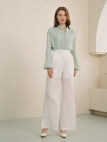 NORMA LINEN SIDE BUTTON PANTS