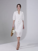 EDDA LINEN LACE DRESS