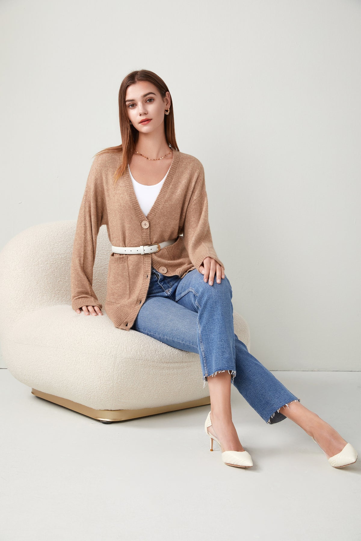 PAIGE MERINO WOOL BLEND CARDIGAN