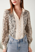 IRINA LACE BUTTON BLOUSE