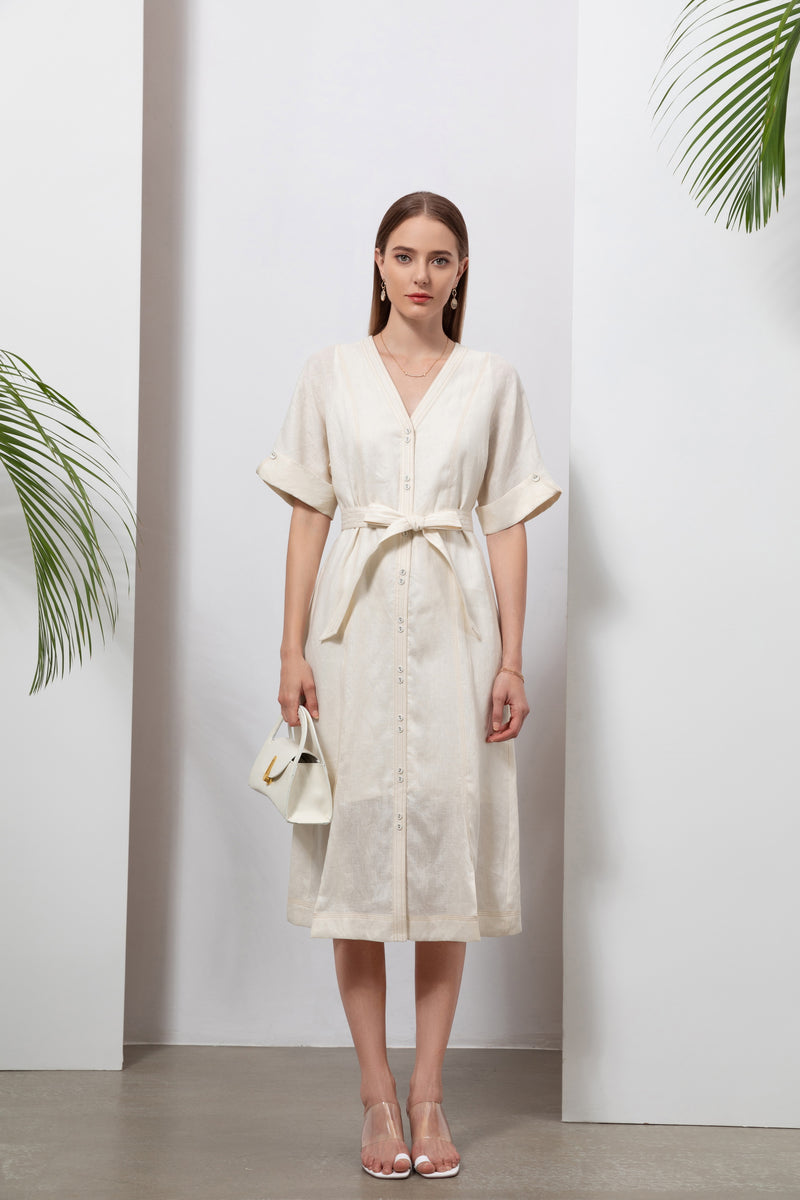 MARCELINE LINEN DRESS