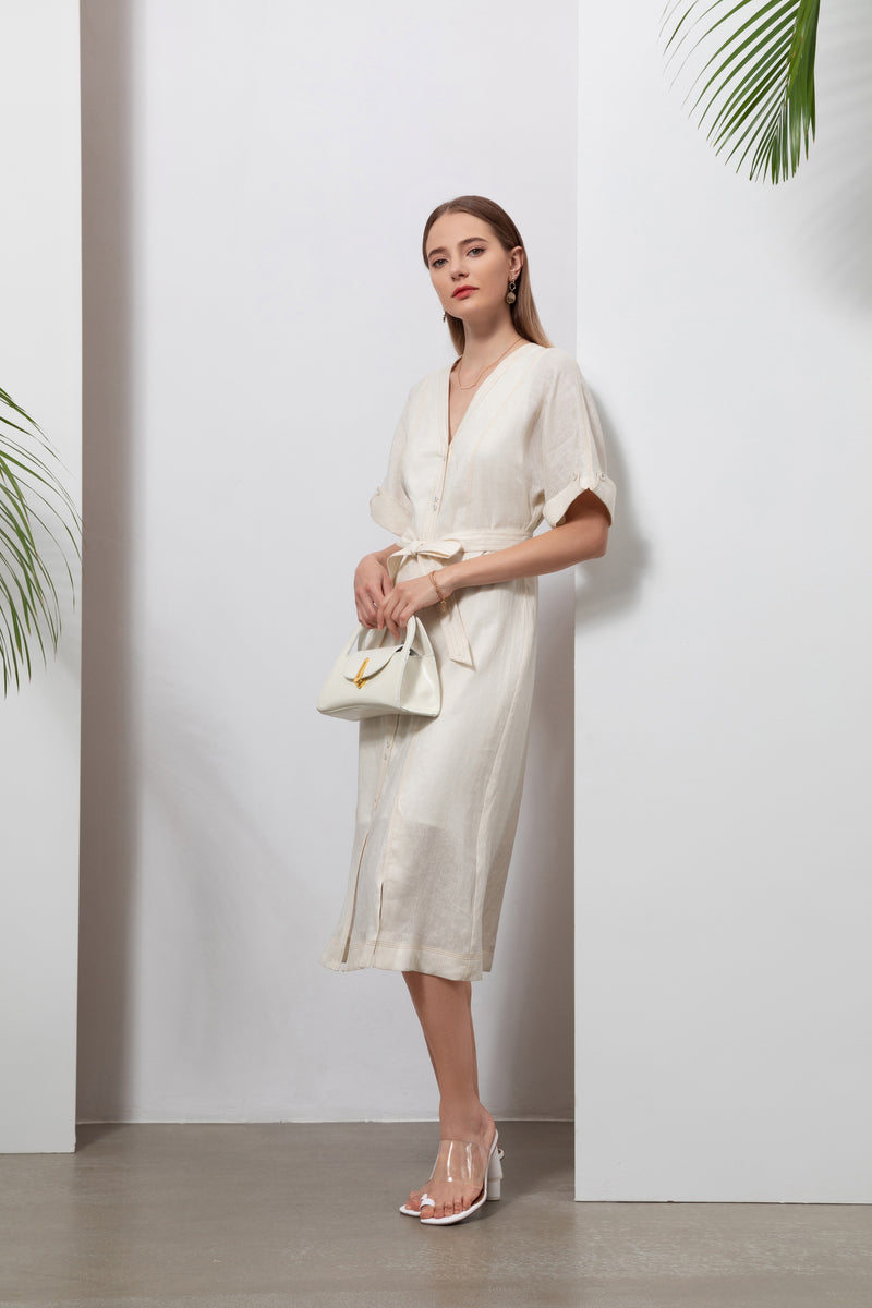 MARCELINE LINEN DRESS