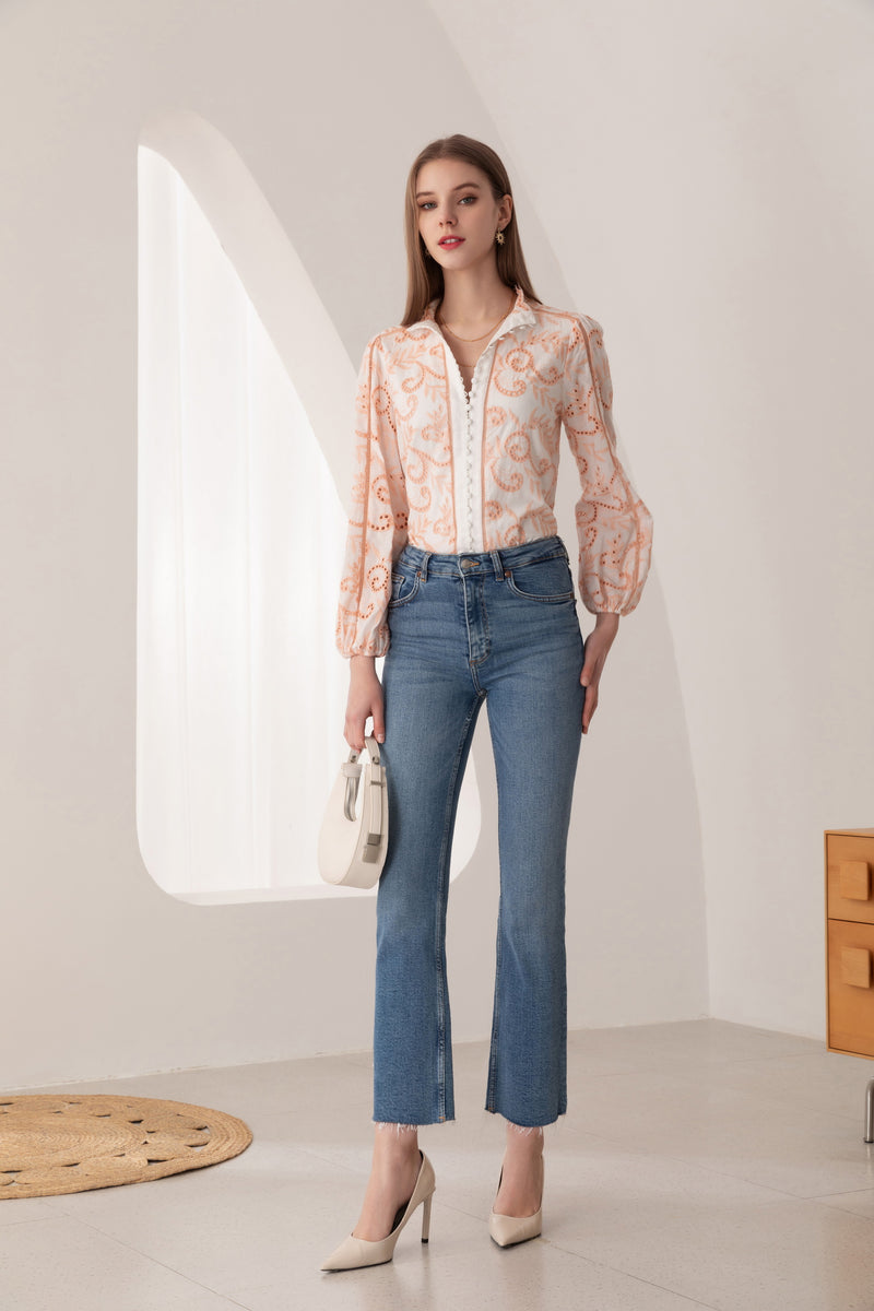 LOURDES EMBROIDERED BLOUSE